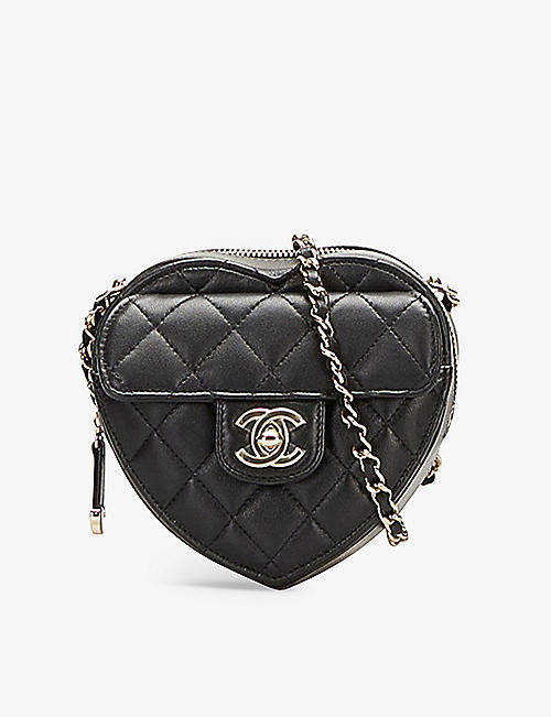 RESELFRIDGES: Pre-loved Chanel Mini Love leather cross-body bag
