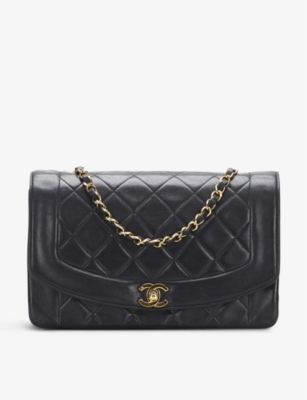 RESELFRIDGES Pre loved Chanel Diana leather shoulder bag