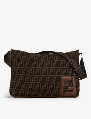 RESELFRIDGES: Pre-loved Fendi Zucca canvas cross-body bag