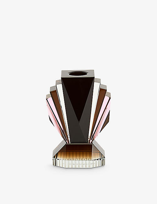 REFLECTIONS COPENHAGEN: Brooklyn layered side-wing crystal candle holder