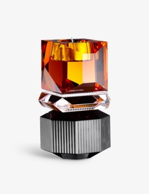 REFLECTIONS COPENHAGEN: Dakota two-tone crystal candle holder
