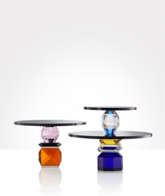 REFLECTIONS COPENHAGEN: Savannah Tray crystal cake stand 28cm