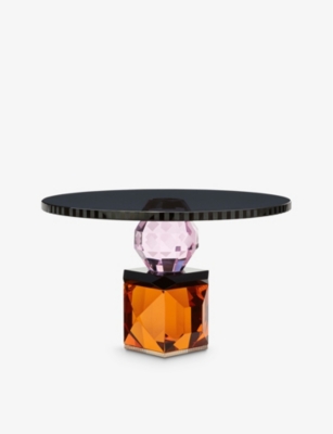 REFLECTIONS COPENHAGEN: Savannah Tray crystal cake stand 28cm