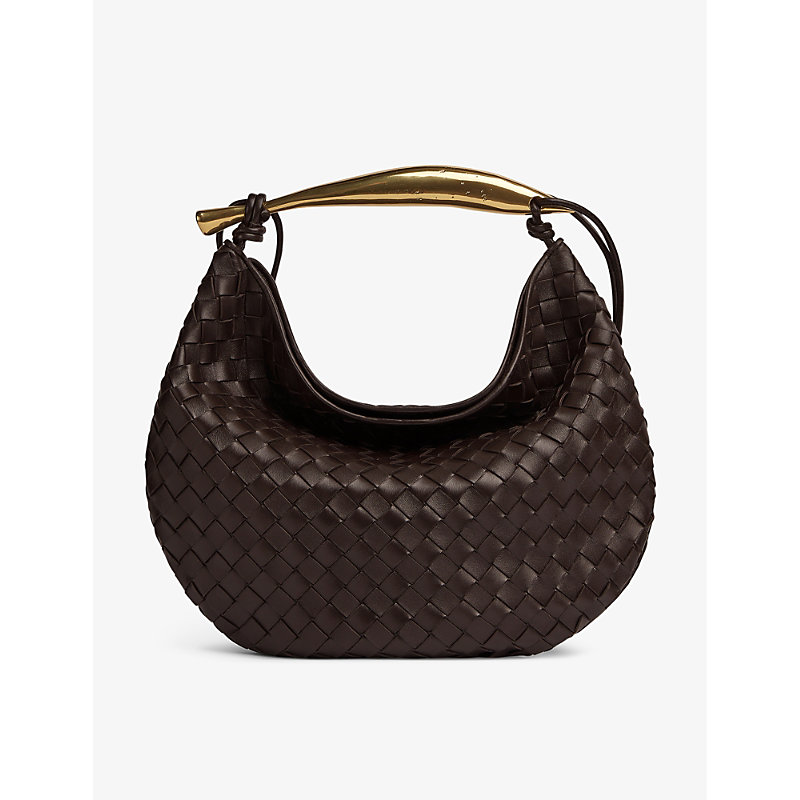 Bottega Veneta Womens Fondant Brass Sardine Leather Cross-body Bag