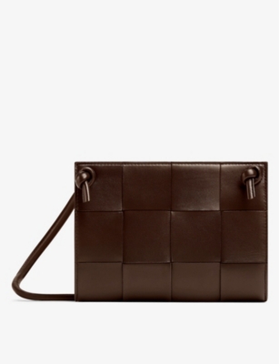 BOTTEGA VENETA: Mini Cassette intrecciato leather cross-body bag