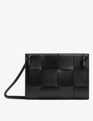 BOTTEGA VENETA: Mini Cassette intrecciato leather cross-body bag