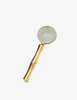 LOBJET: Bambou bamboo 24k gold-plated magnifying glass