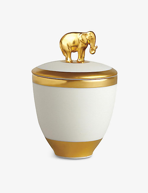 LOBJET: Elephant 24k-gold porcelain scented candle