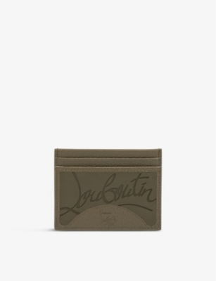 Christian Louboutin Coolcard Logo-plaque Croc-embossed Leather Wallet in  Black for Men