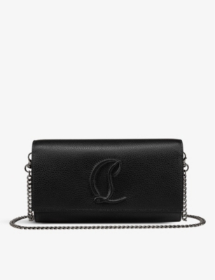 Christian Louboutin Women's Black By My Side Leather Wallet-on-chain