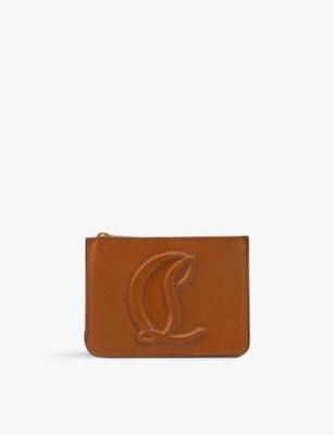 Shop Christian Louboutin By My Side Leather Card Holder In Cuoio