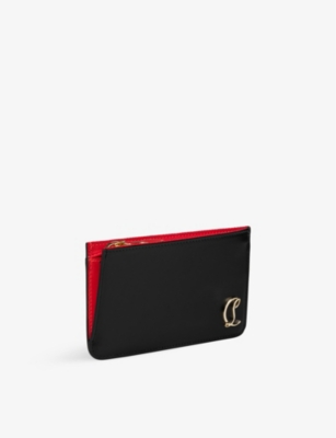 Shop Christian Louboutin Women's Black Loubi54 Zipped Leather Card Holder