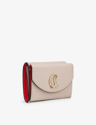 Christian Louboutin Womens Leche Loubi54 Logo-embellished Leather Wallet In Leche