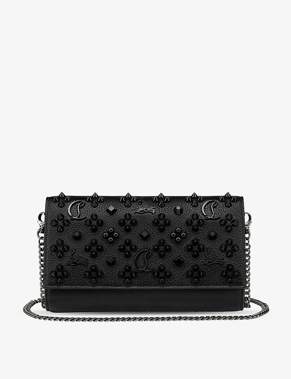 Christian Louboutin Women's Black Paloma Leather Wallet-on-chain
