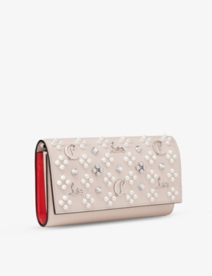 Christian Louboutin Womens Leche Paloma Leather Wallet-on-chain In Leche