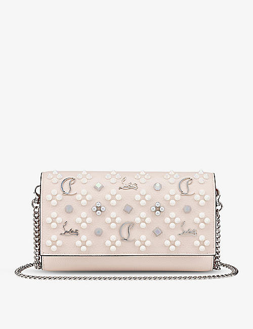 CHRISTIAN LOUBOUTIN: Paloma leather wallet-on-chain