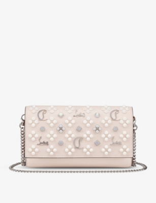 Christian Louboutin Womens Leche Paloma Leather Wallet-on-chain In Leche