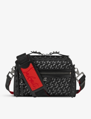 Ruisbuddy - Messenger bag - Grained calf leather and fabric - Goose -  Christian Louboutin