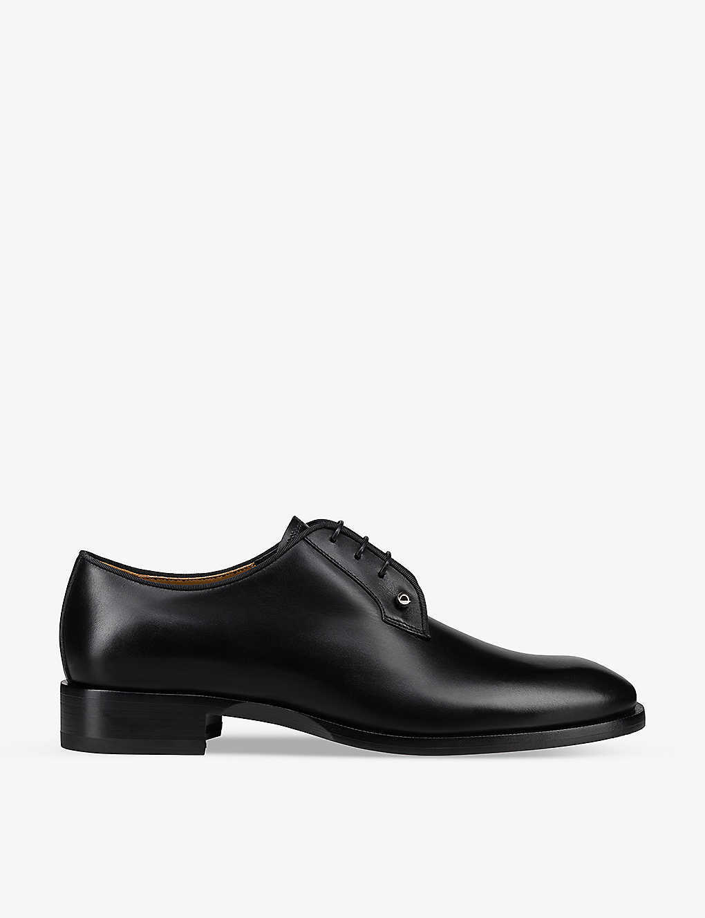 Shop Christian Louboutin Womens Black Chambeliss Leather Derby Shoes