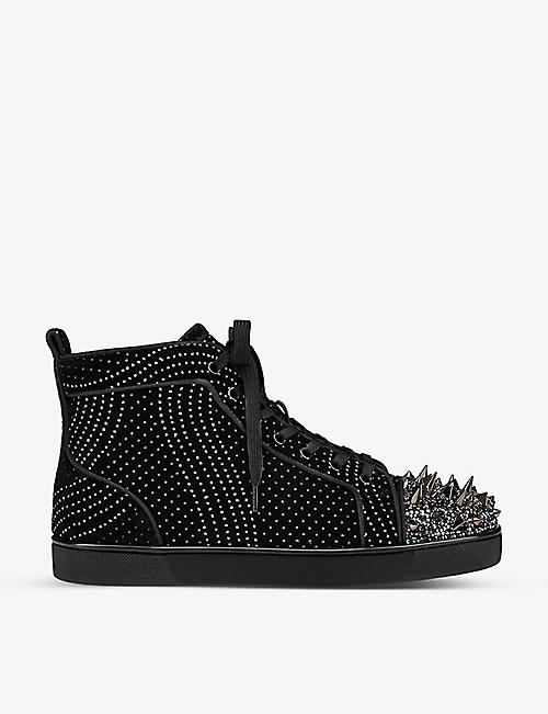 CHRISTIAN LOUBOUTIN: Lou Orlato leather high-top trainers