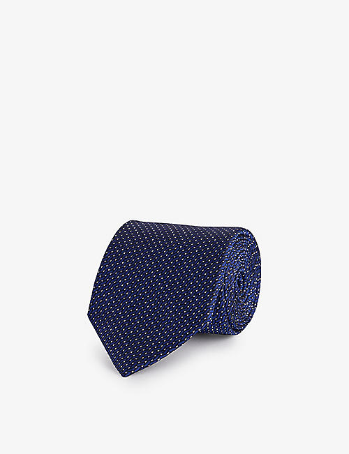 LANVIN: Graphic-print silk tie