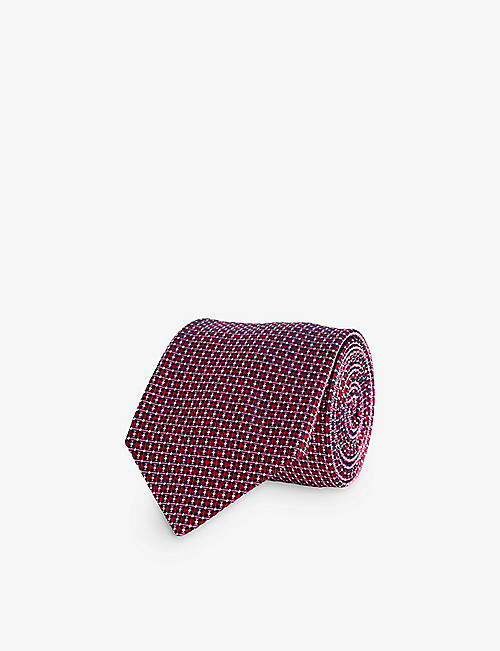 LANVIN: Abstract-pattern silk tie