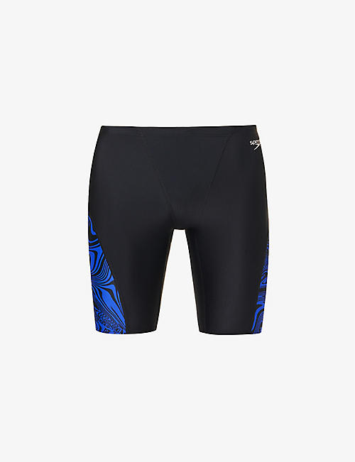 SPEEDO: Jammer abstract-print swim shorts