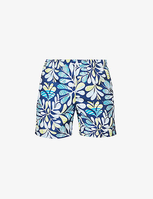SPEEDO: Watershort 40cm abstract-print recycled-polyester swim shorts