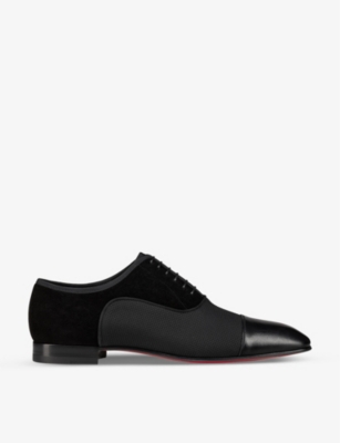 CHRISTIAN LOUBOUTIN: Greggo lace-up leather oxford shoes