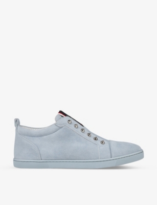CHRISTIAN LOUBOUTIN CHRISTIAN LOUBOUTIN MEN'S PASEO F.A.V FIQUE A VONTADE STUD-EMBELLISHED SUEDE MID-TOP TRAINERS,67492948