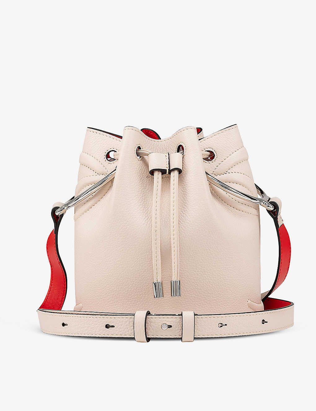 Shop Christian Louboutin Womens Leche By My Side Leather Bucket Bag