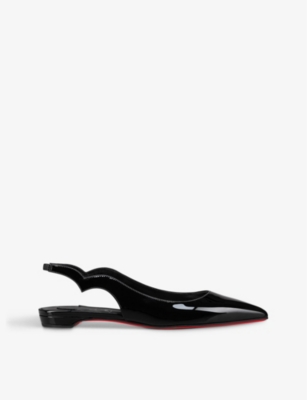 CHRISTIAN LOUBOUTIN - Hot Chickita patent-leather slingback pumps ...