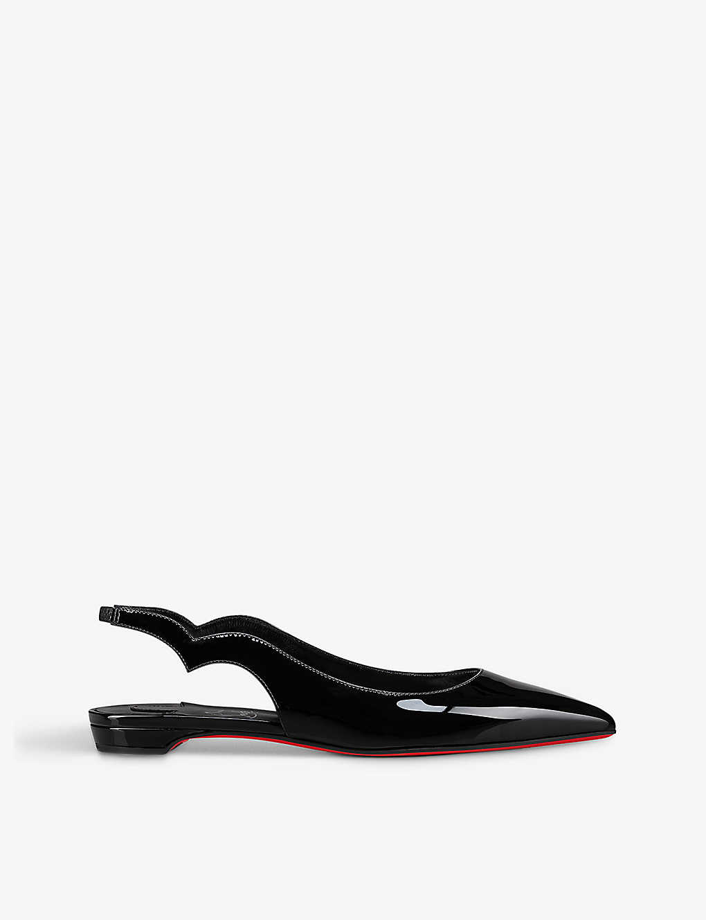 Shop Christian Louboutin Hot Chickita Patent-leather Slingback Pumps In Black