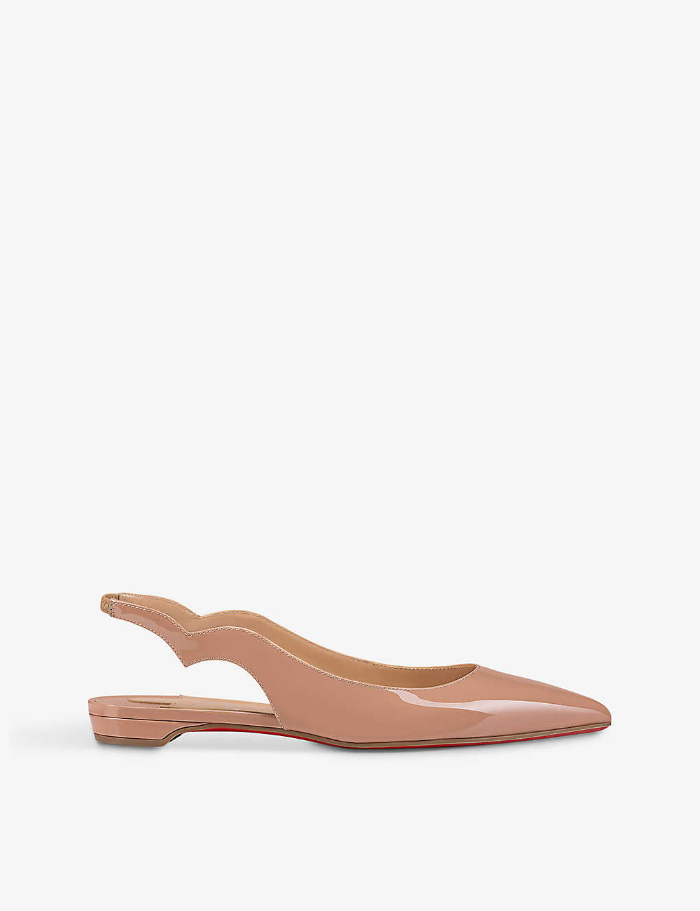Shop Christian Louboutin Hot Chickita Patent-leather Slingback Pumps In Nude (lingerie)