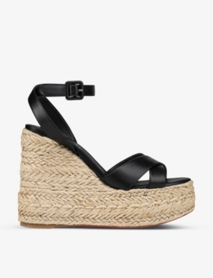 Item 124149: Christian Louboutin, Wedge, Black Leather, 6