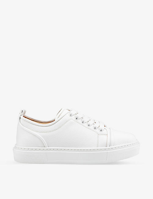 CHRISTIAN LOUBOUTIN: Adolon faux-leather low-top trainers