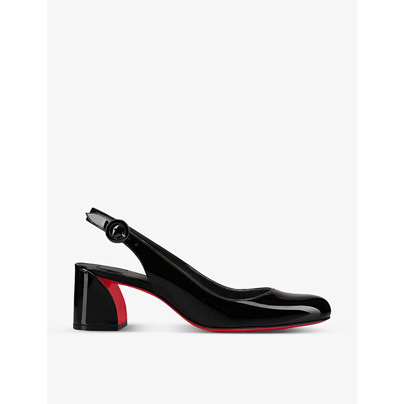 Shop Christian Louboutin Womens Black So Jane 55 Patent Leather Heels