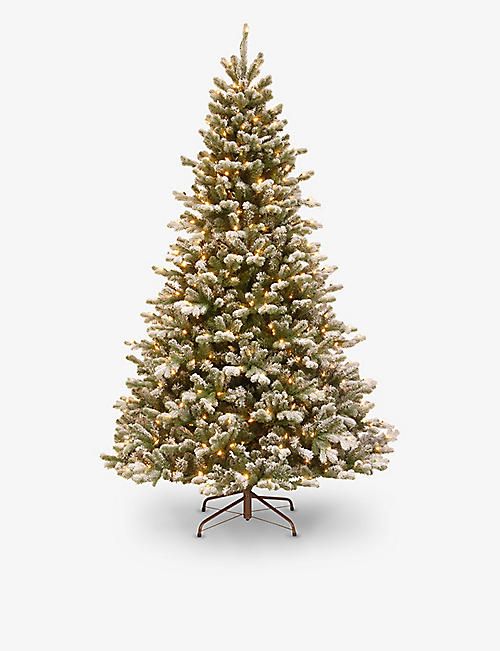 SELFRIDGES EDIT: Snowy Sheffield Spruce 6ft artificial Christmas tree with LED lights