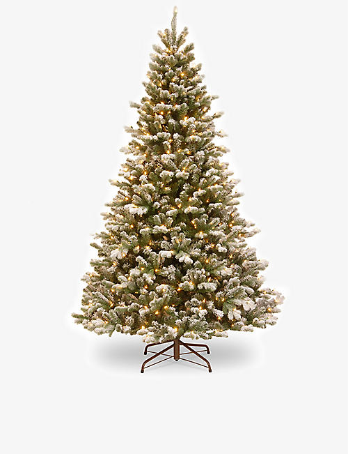 SELFRIDGES EDIT: Snowy Sheffield Spruce 7.5ft artificial Christmas tree with LED lights
