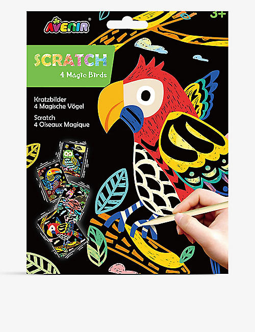 AVENIR: Scratch Magic Bird art set
