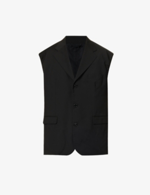 Raf Simons Double-Breasted Wool-Blend Blazer - Men - Black Blazers - M