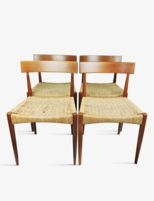VINTERIOR: Pre-loved Danish wooden dining chairs set of four