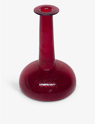 VINTERIOR: Pre-loved 1960s Italian circular-base textured-finish glass vase