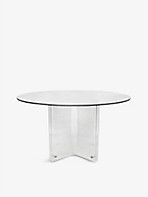 VINTERIOR: Pre-loved glass and lucite dining table 135cm x 73cm