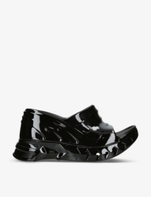 Givenchy Wedge-sandalen Marshmallow In Black