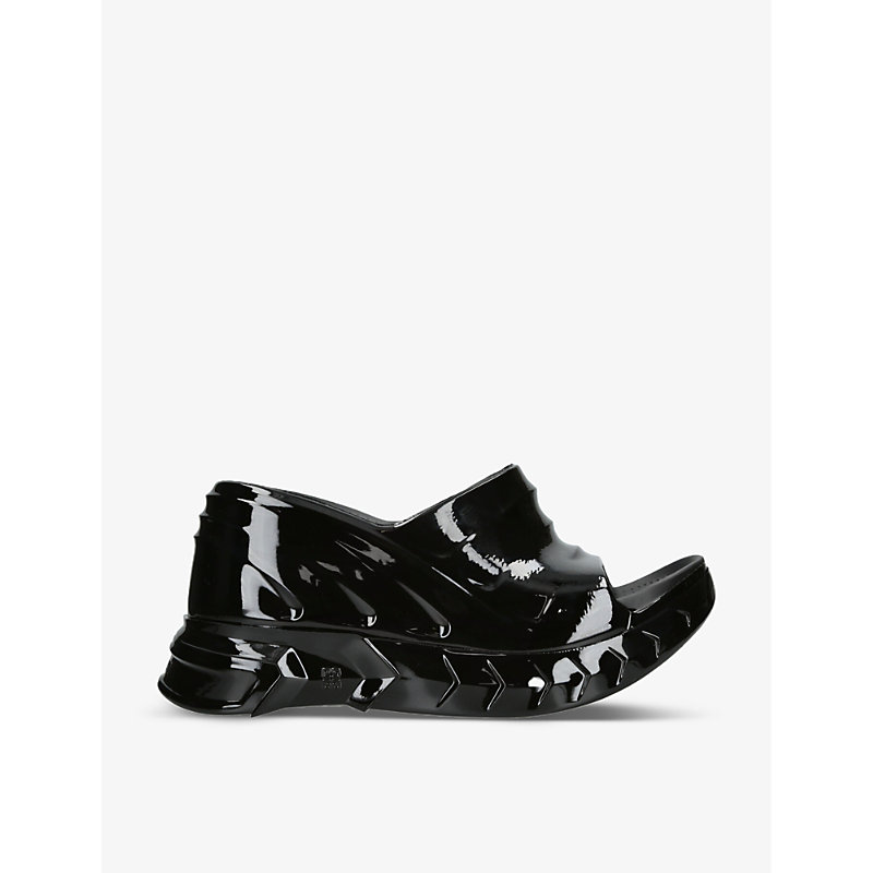 Givenchy Wedge-sandalen Marshmallow In Noir