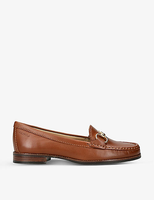 CARVELA COMFORT: Click horsebit-embellished leather loafers