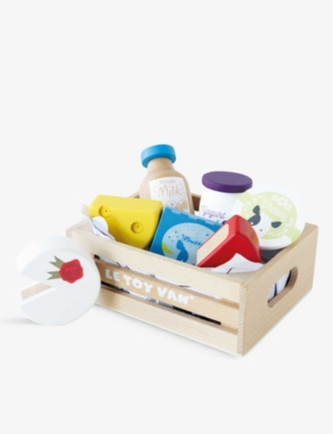 LE TOY VAN: Cheese and Dairy wooden food crate
