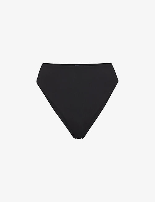 SKIMS: Slim-fit high-rise recycled stretch-nylon bikini bottoms