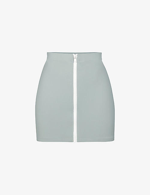 SKIMS: Sporty mid-rise stretch-recycled nylon mini skirt